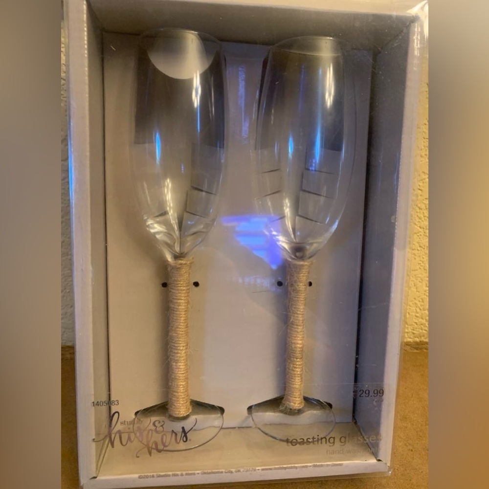 Studio His & Hers Wine Glass Set, Brand New